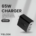 CMF by Nothing 65W Gan Type C 3 Port Wall Charger Adapter