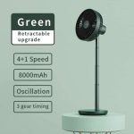  JISULIFE FA13P 8000mAh 5 Speeds Auto-Oscillation Extendable Desk Fan
