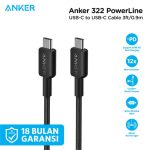 Anker 322 USB-C To USB-C Cable 60W Nylon Braided Safe charging cable 3ft