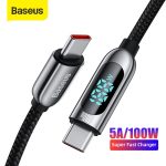 BASEUS Display Fast Charging 100W 1m Type-C to Type-C Data Cable