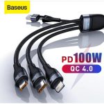 Baseus 3 in 1 USB Cable 5A Fast Charging