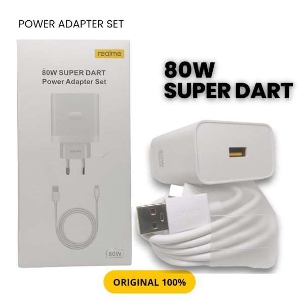Realme 80W SuperDart Charger Type C Original Power Adapter EU With Cable