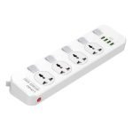 LDNIO 2500W 4 Socket & 4 USB Port Power Strip