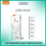 LDNIO 2500W 4 Socket & 4 USB Port Power Strip