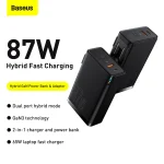 Baseus 87W 10000mah Power Station 4 Hybrid GaN Power Bank & Adaptor