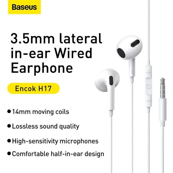 Baseus Encok H17 3.5mm Lateral in-ear Wired Earphone 1 Baseus Encok H17 3.5mm Lateral in-ear Wired Earphone