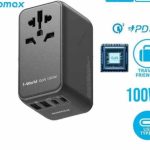 Momax 1-World UA10 100W GaN 4 ports + AC Travel Adapter
