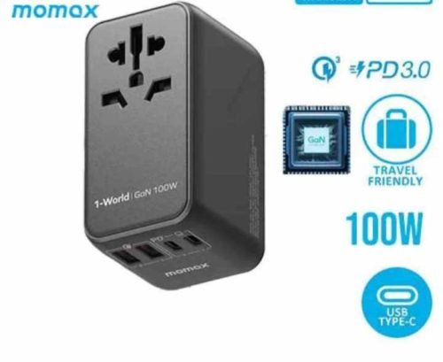 Momax 1-World UA10 100W GaN 4 ports + AC Travel Adapter 1 Momax 1-World UA10 100W GaN 4 ports + AC Travel Adapter