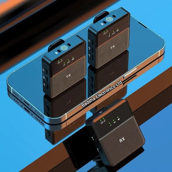 SX9 Wireless Microphone for Type C- iPhone -& 3.5mm- Dual Microphone Single Microphone