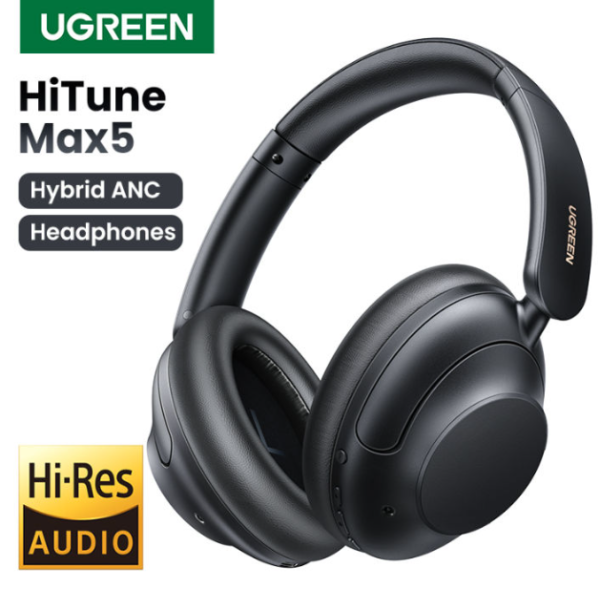 UGREEN Max5c Wireless Bluetooth Headphones 43dB Hybrid Active Noise Cancellation