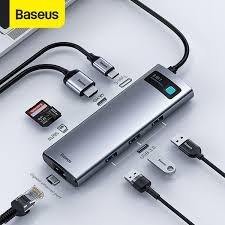 BASEUS Metal Gleam Series 6-in-1 Multifunctional Type-C HUB Docking Station 1 Baseus HUB Metal Gleam Series 8-in-1 Multifunctional Type-C to PD 4K HD USB3.0 Docking Station