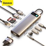 Baseus Metal Gleam Series 11 in 1 Multifunctional Type-C HUB Docking Station