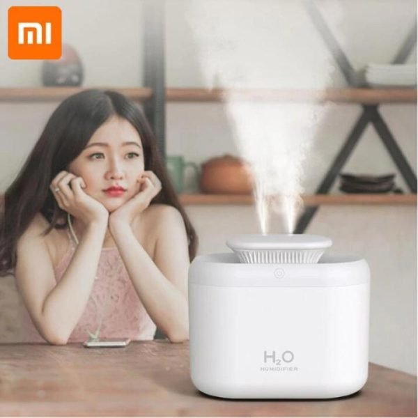 H2O A12 Double Nozzle Humidifier 3300ml Double Spray Portable USB Ultrasonic Cold Mist Sprayer Colorful Nig
