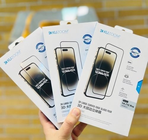 KUZOOM Large Curved EDGE Glass Film 3D For iPhone 15 Pro Iphone 15 Pro Max