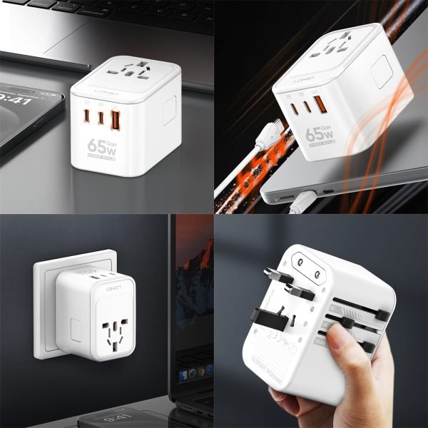 LDNIO Z9 3 USB Ports 20W GaN Travel Adapter