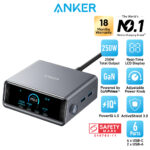 Anker Prime Charger 250W 6-Port GaN Charging Station Fast Charging USB C Charger Adapter