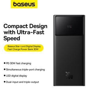 Baseus Star-Lord Digital Display Fast Charging Power Bank 30000mAh 30W 1 Baseus Star-Lord Digital Display Fast Charging Power Bank 30000mAh 30W