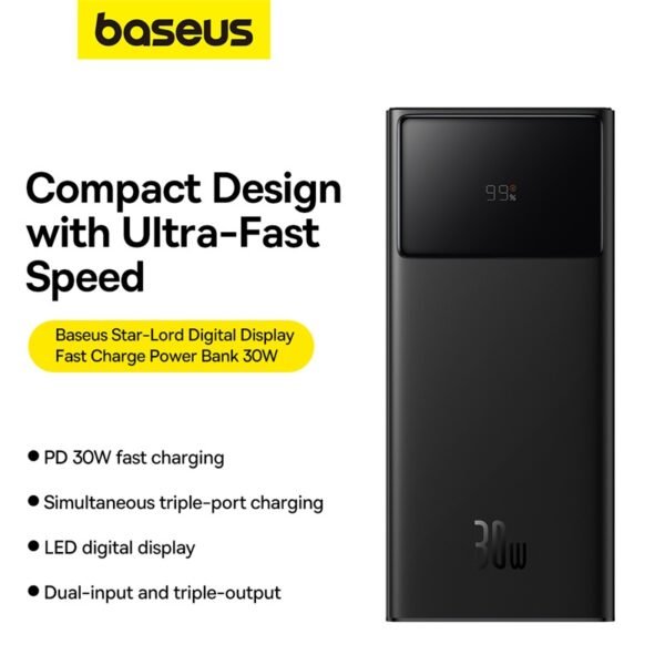 Baseus Star-Lord Digital Display Fast Charging Power Bank 30000mAh 30W