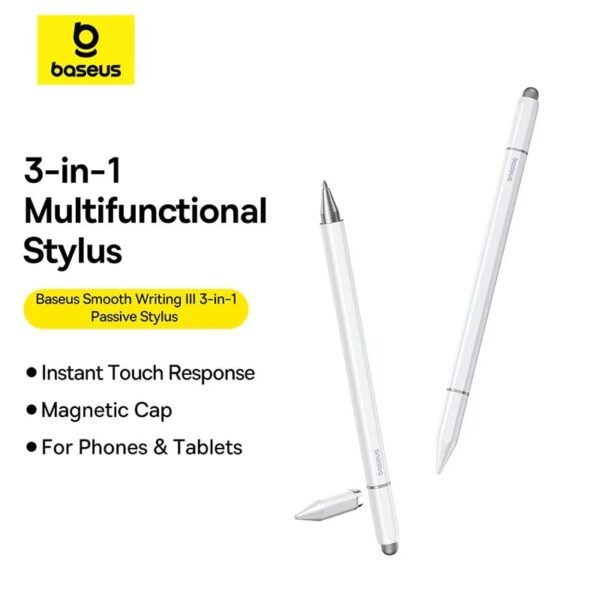Baseus 3 in 1 Multifunctional Magnetic Stylus Pen For iPad All Tablet Phone Pencil