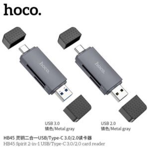 Hoco HB45 Spirit 2-in-1 USB & Type-C 2.0 Card Reader 1 Hoco HB45 Spirit 2-in-1 USB & Type-C 2.0 Card Reader