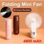 JISULIFE F8X Mini Fan Portable Fan 4800mAh Rechargeable Fan