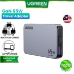 UGREEN Nexode Pro 65W USB C Charger Flat, 3-Port Ultra-Slim GaN Compact Fast PPS Wall Charger for MacBook