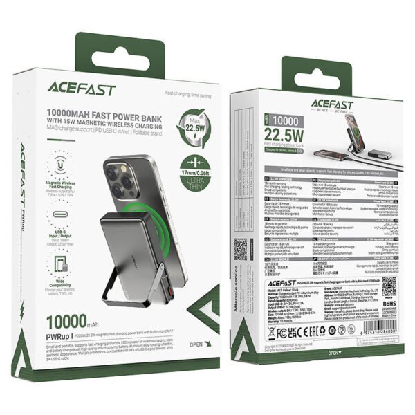 ACEFAST M17 10000mAh 22.5W PD Wireless Power Bank