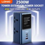 LDNIO SC2 Tower 45W Extension Power Socket