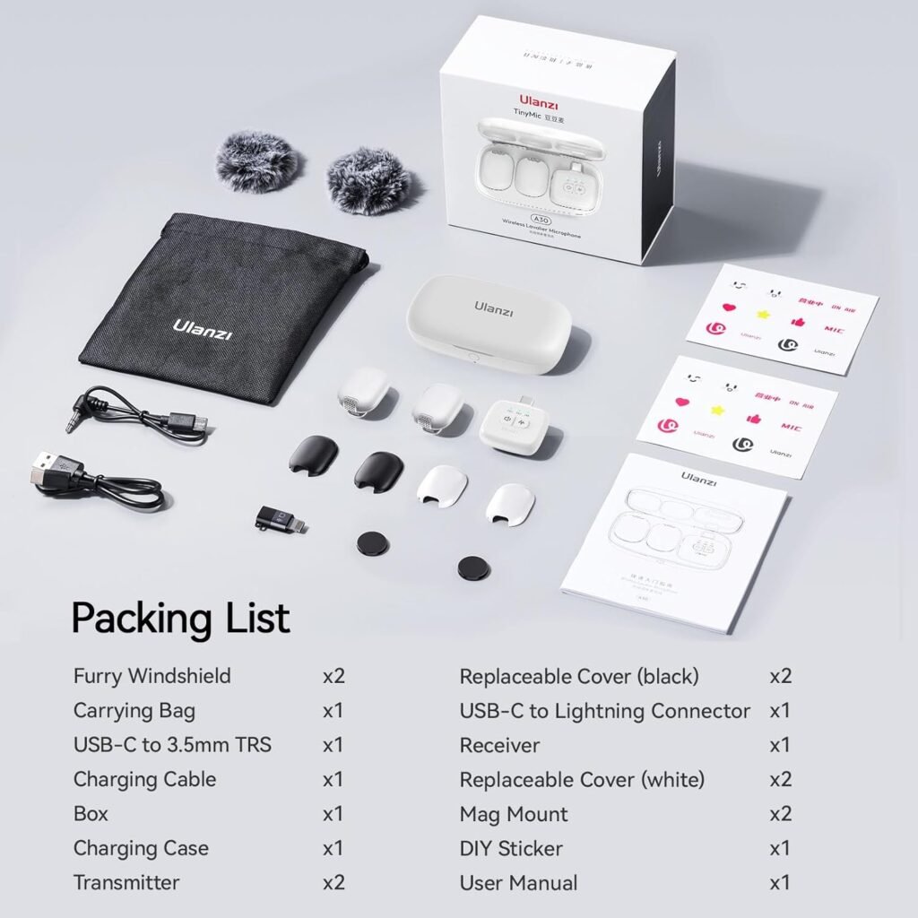 Ulanzi A30 Tiny Wireless Lavalier Microphone