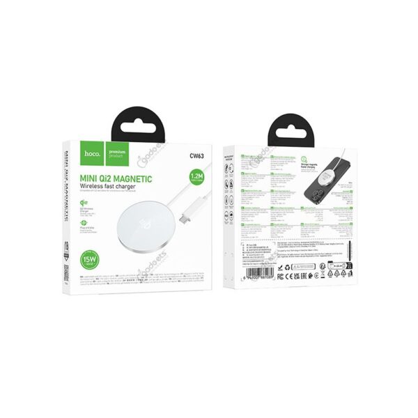 Hoco CW63 15W Fast Qi2 Magnetic Wireless Fast Charger