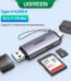 UGREEN 50706 USB-CUSB-A Card Reader (Silver) CM185