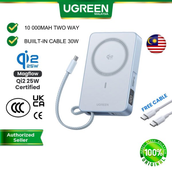 UGREEN 10000mAh Qi2.2 25W Magnetic Powerbank Wireless Fast Charging CCC USB C PD 3.0 30W iPhone 171615