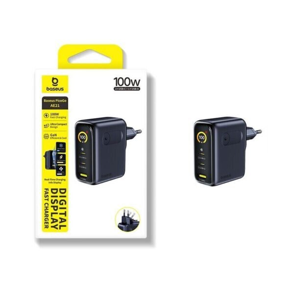 Baseus PicoGo AE21 Digital Display Fast Charger 100W with Dual USB-C Ports