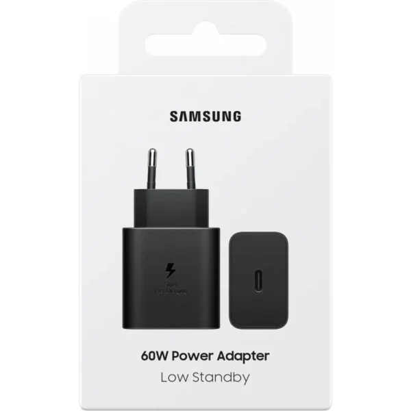 Samsung 60W Super Fast Charging 3.0 Power Adapter for s26 Ultra, Smartphones, Laptops Type-C Fast Charger Low Standby Power