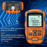 Fiber Optic Tester Portable Fiber Light Power Meter SC/FC/ST Universal Interface Fiber Tester Built-in 10Km Visual Fault Locator (OPM&VFL) with FC to LC Adapter