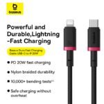 Baseus Type-C to Lightning 1m Cable For Iphone PD 20W Dura Series Fast Charging Cable