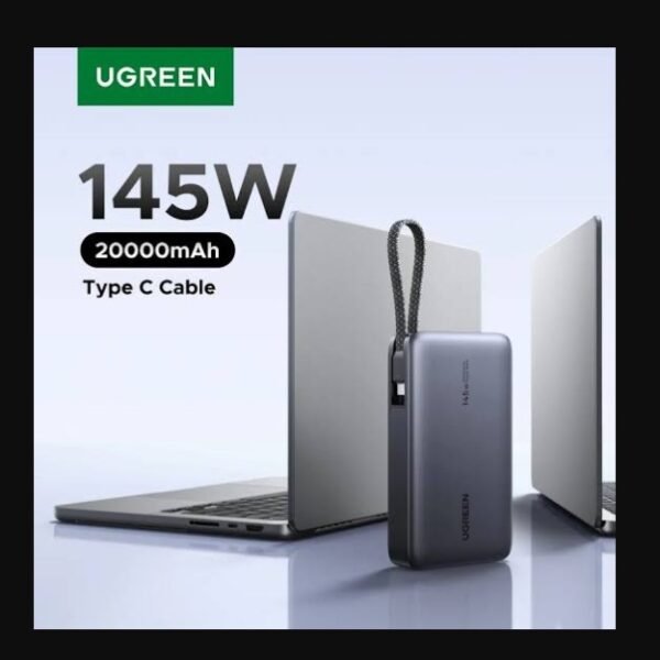 UGREEN PB551 Nexode 145W 20000mAh Power Bank with Built-in Cable (55992B)