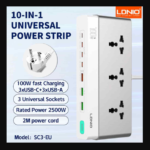 LDNIO SC3 GaN 100W PD Desktop Power Strip (10-in-1) – Fast Charging with Flame Retardant Design