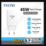 Tecno 45W Fast Charger EU Quick Charge Power Adapter For Tecno Spark Camon 40 30 20 Pro+ Go 2 Pova 7 Ultra 6 5 &USB Type C Cable