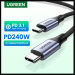 UGREEN 240W PD 3.1 USB C to USB C Cable -0 4,429 · 0 · Title changed 240W USB-C to USB-C cable with E-Marker chip — fast charging up to 48V 5A, nylon braided design, 480Mbps data sync