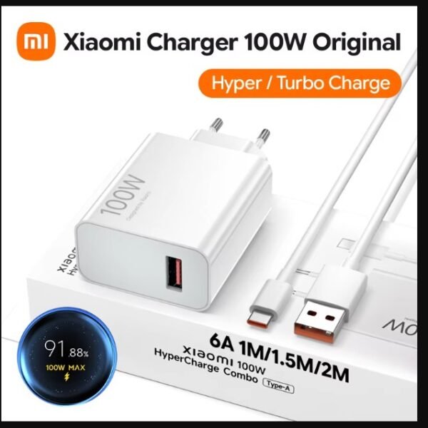 100W Xiaomi Charger Type C Fast Adapter Turbo Charger Cable for Xiaomi 17 15 14 Ultra Pro POCO F8 X7 X8 Pro Redmi K90