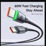 Mcdodo CA 687 60W USB-C To C Fast Charging Cable with LED Indicator Light (1 Meter)
