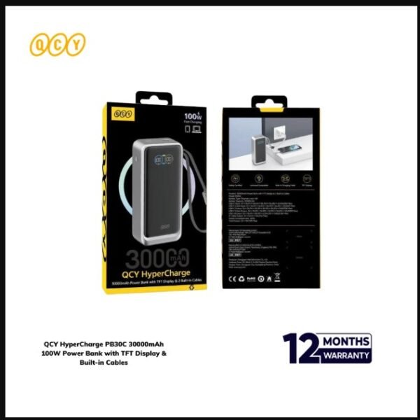 QCY HyperCharge PB30C 100W 30000mAh PowerBank